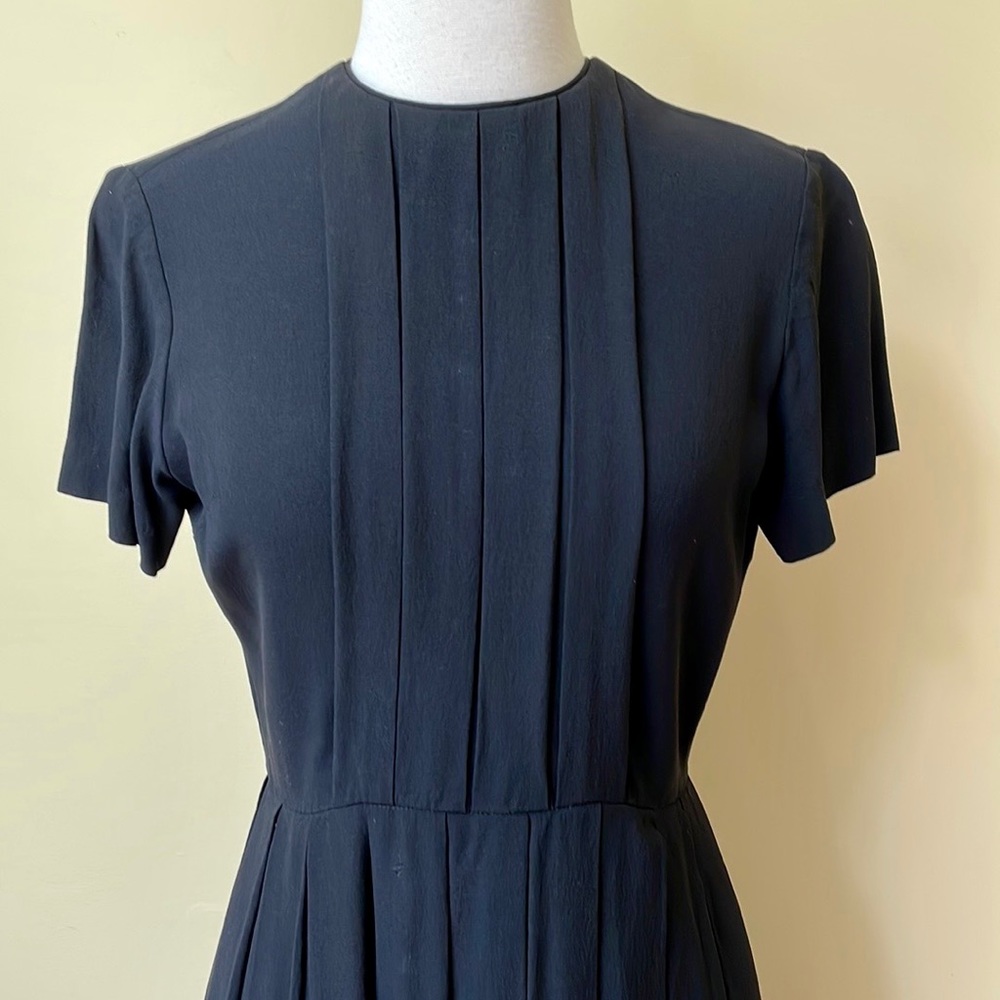 Vintage Neiman Marcus Black Pleated Dress - Picture 3 of 14